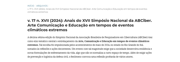 Resumos do Simpósio já estão publicados